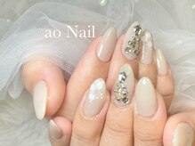 アオネイル(ao Nail)/クリスマスネイル　定額ネイル