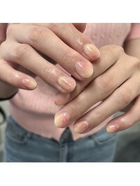 持ち込みデザイン120min桃ネイル