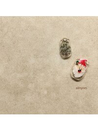 アシンメトリーニュアンスネイル