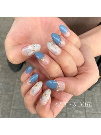 お花ミラーネイル