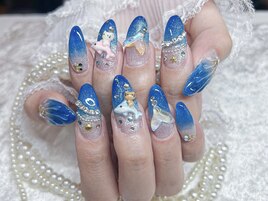 夏キャラクターネイル9500