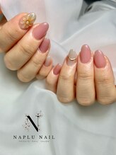ナプラネイル(Naplu nail)/ぷっくりフラワーネイル