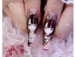 痛ネイル 推しネイル 長さ出し