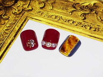 ネイル アンド ボディジュエリー リッチスタイル(Nail&Body Jewely Rich style)/定額親指2本アートコース★