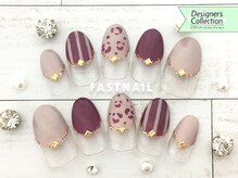 ファストネイル 立川店(FAST NAIL)/大人カラーボーダーネイル¥7700