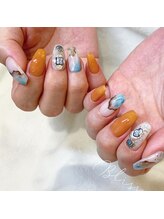 ブリス(Bliss produced by syisyu)/オレンジターコイズネイル