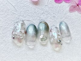 紫陽花ネイル