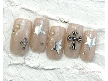 ネイルメゾン 池袋店(NAIL MAISON)/ベージュクロムスター￥10550
