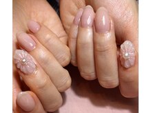 ネイル ミー(nail mee)/ぷっくり花パラジェルワンカラー