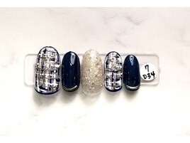 11~12月定額ネイル(2)　ツイード