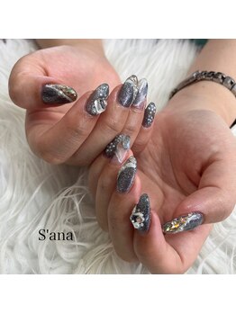 ブラックフラッシュネイル