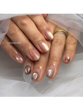 サランネイル(sarang nail.)/桃×チョコレート