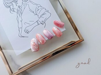 ワイネイル(Y.nail)/ピンク系奥行きデザイン