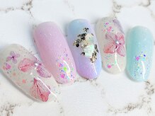 チェリーズネイル(Cherrys Nail)/パステル あじさいネイル