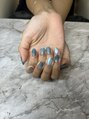 トゥルー ネイル アンド アイ 蒲田店(TRU NAIL & EYE)&nbsp;キラキラの青のマグネットネイルおすすめです♪