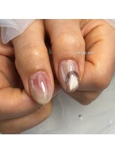 サランネイル(sarang nail.)/桃×チョコレート