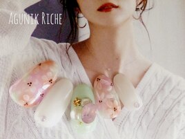 【花柄ネイル】