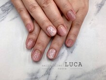 ネイルアトリエルカ(nail atelier LUCA)/W-366　大人可愛い大理石ネイル