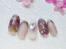 ネイルサロン ロゼプリュム/紫陽花ネイル