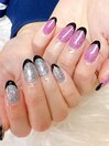 フラッシュネイル×ブラック