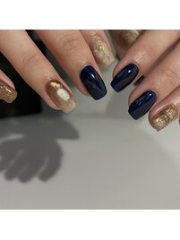 ネイビー×ブラウンdesign