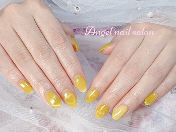 黄色ハートマグネット