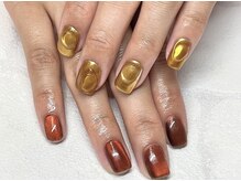 クラル 平塚店(CURAR)/秋風マグネット＆ミラーネイル