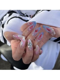 ぷっくりクリアネイル