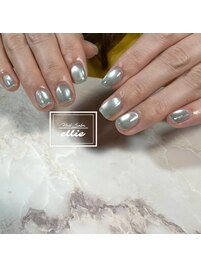 寒色マグネットネイル