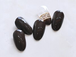 くすみブラック☆シンプル☆ラメ