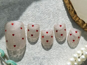 プラスネイル 北千住東口店(PLUS NAIL)の写真/可愛いフットデザイン豊富!毎月新作リリース!【触りたくなるすべすべかかと】になれる角質ケアメニューも◎