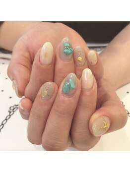 サロンドティアラ(salon de tiara)/ターコイズネイル☆