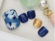 ネイルズガッシュ 大森駅前店(NAILs GUSH)/＊北欧風ネイビーゴールド＊