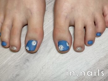 foot nail art2本