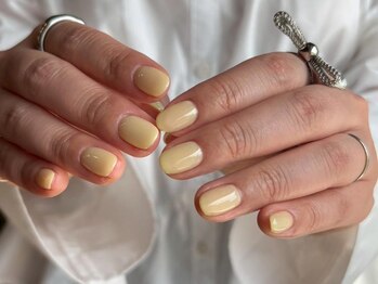 アイネイルズ 梅田店(I nails)/バターカラーシンプルネイル