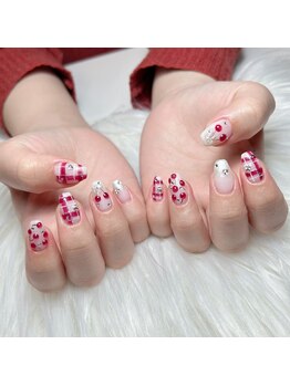 さくらんぼネイル/春ネイル