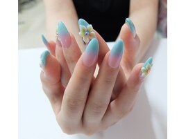 【夏プルメリア3D花ネイル】