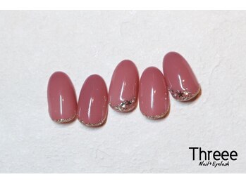 スリーネイルプラスアイラッシュ(Threee Nail+Eyelash)/キラキラネイル