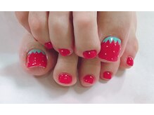 ネイルサロン ビューティーマジック 川口店/苺ネイル フットジェルネイル