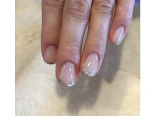 カバー(COVER)/シアーピンク×ラメフレンチ