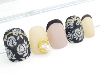 ネイルフロンティア 吉祥寺(NAIL FRONTIER)/手描きローズ11980円