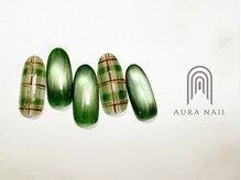 オーラ レアレア市川店内(AURA)/秋冬に欠かせないチェックネイル
