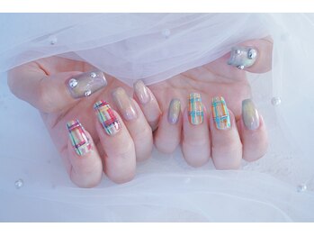 ネイル フライガール(nail FLY GIRL)/チェックネイル♪