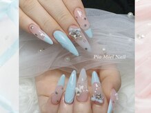 ピオミエルネイル 新宿(pio miel nail)/パステルブルーネイル