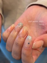 チーク+ラメグラデーション