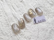 アイネイルズ 池袋店(I-nails)/ブルーゴールドニュアンス
