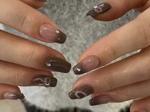 アイネイルズ 天神今泉店(I-nails)/【kanako.m】グレーリボン