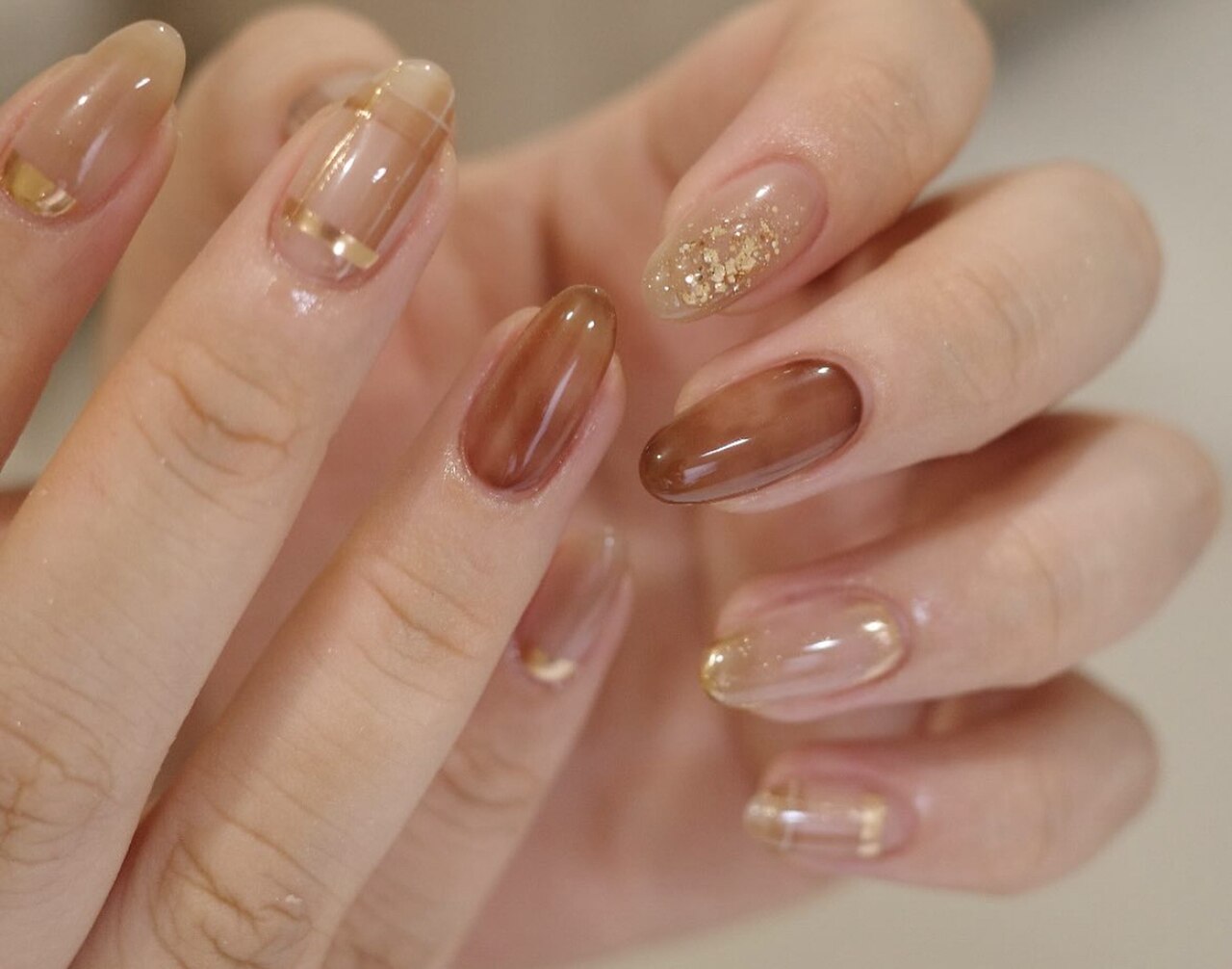 【サイズオーダー】押し花/grayish pink ネイルチップ　No.2 2026年冬トレンドピンク 押し花のネイルデザイン集｜人気順