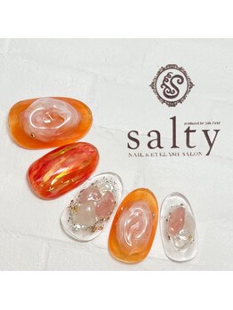ネイルアンドアイラッシュサロン ソルティ 寺田町(salty)/ニュアンスネイル