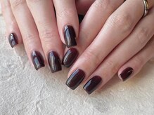 アイネイルズ 梅田店(I nails)/大人ボルドーワンカラー¥5700